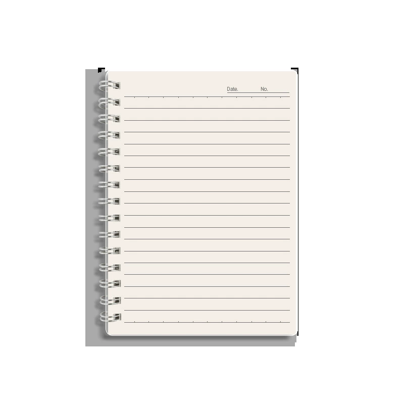 Coil Notebook, Thickened PP Cover, Multiple Sizes B5 A5 A6 A4, 60–80 Sheets, Lined Grid Blank