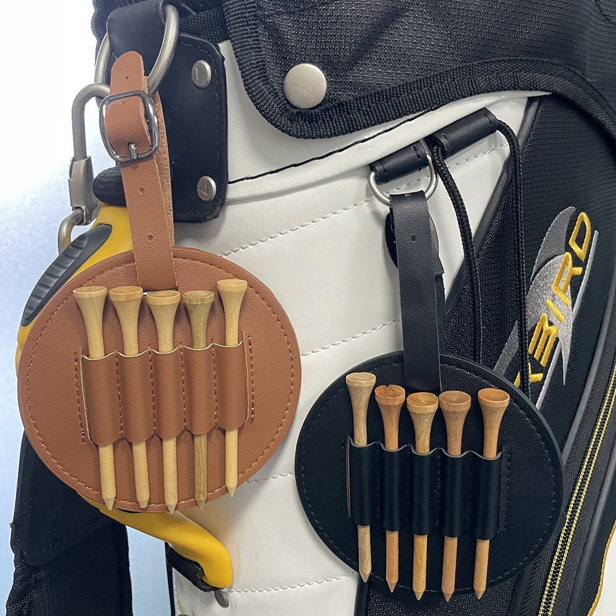 국경 간 골프 스파이크 보관 가죽 케이스 휴대용 골프 카드 걸이 골프 액세서리 용품 골프 스파이크 가죽 홀더