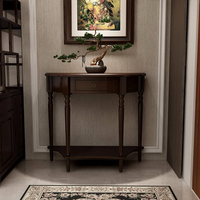 Консольный стол глубокий орех 60 см