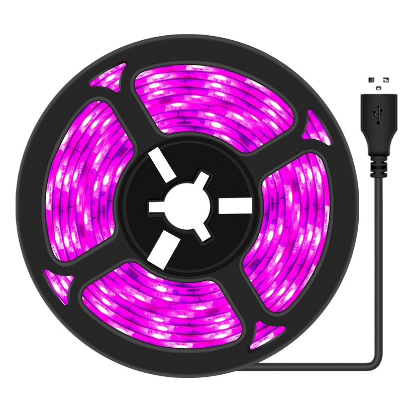 Tira de luz LED 2835 lámpara de crecimiento de plantas 5V USB impermeable espectro completo flor vegetal suculentas Luz de relleno tira de luz de la planta
