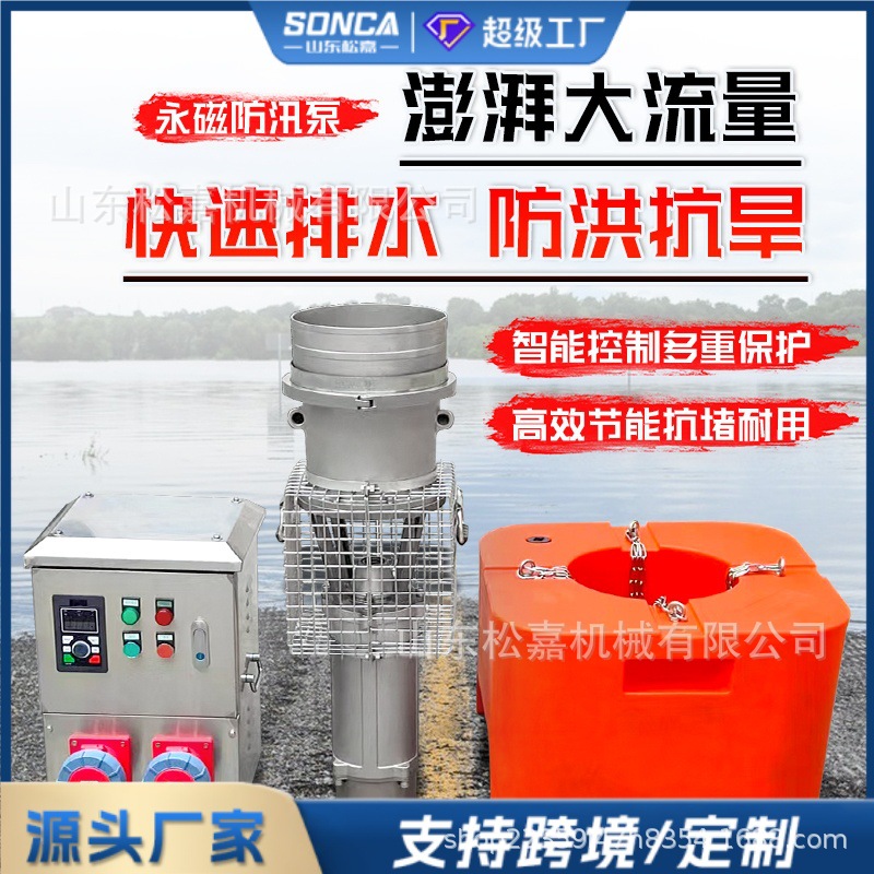 Bomba sumergible de imán permanente portátil de acero inoxidable rescate municipal contra incendios control de inundaciones de emergencia bomba de drenaje de control de inundaciones bomba axial