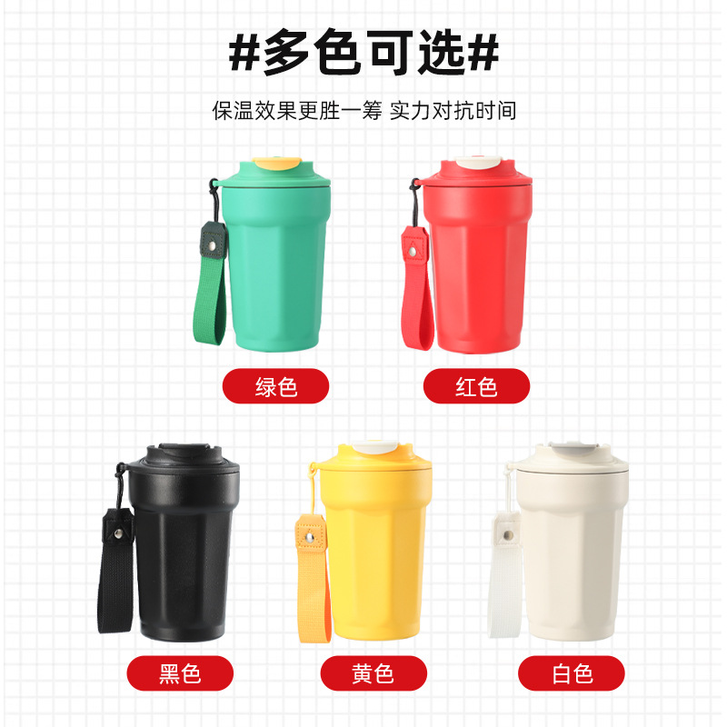 316 taza de café simple de alta calidad, taza de mano al aire libre, taza de aislamiento de vacío de doble capa octagonal