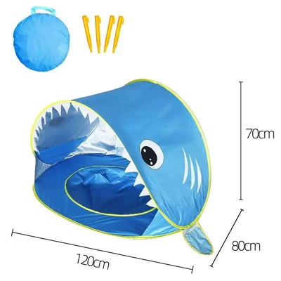 Avtomobil dam çadırları, with Water Storage, Baby Toy - shark-style-blue-pool-2-people