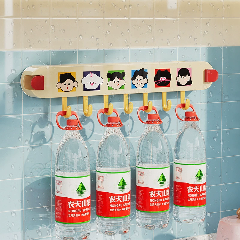 Dopamine cartoon kitchen knife holder wall-mounted punch-free kitchen knife storage rack multi-functional knife hook storage rack