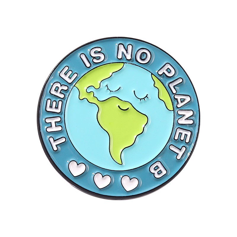 Экологичные эмалевые булавки-подвески, медали Earth-Love, зелёные экологические значки круглые, assorted designs