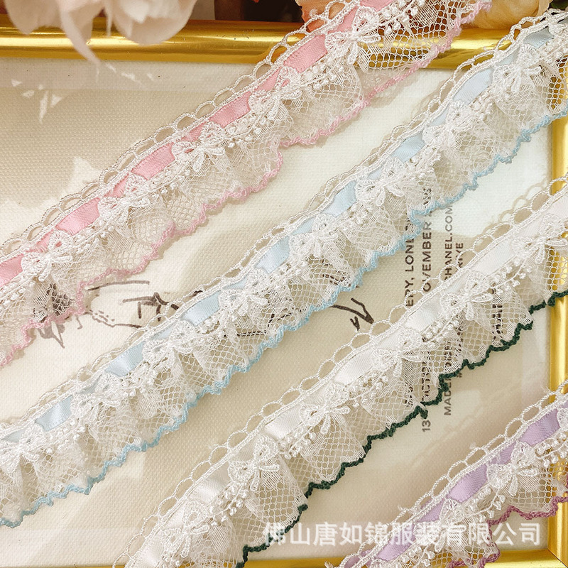 唐如锦花边 2.5厘米宽甜美蕾丝礼品包装裙边服装玩具装饰花边材料|undefined