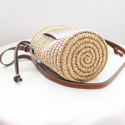  new style crochet cross-body shoulder bag for women, simple and cute drawstring cylinder bag, mobile phone bag