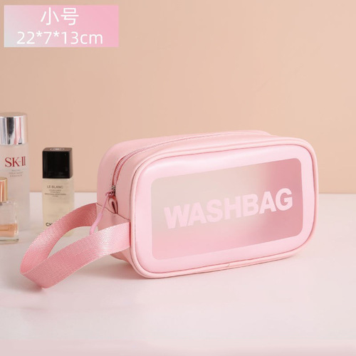 Waterproof transparent cosmetic bag Korean version large capacity travel cosmetics portable storage bag three-piece toiletry bag wholesale