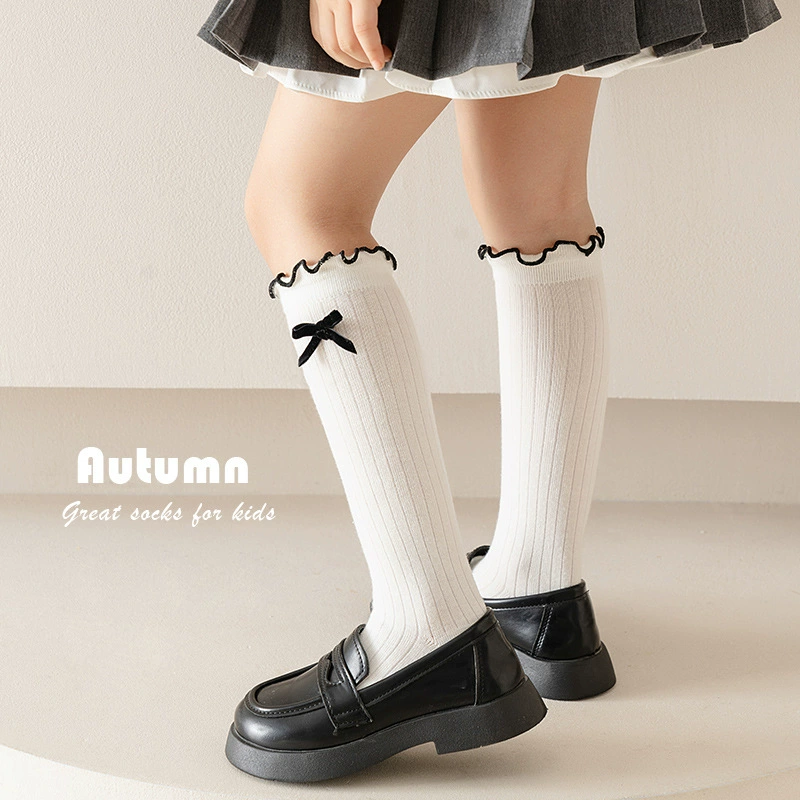 Children's cute socks for princess with bow