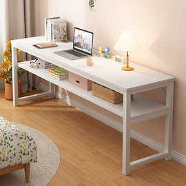 电脑桌现代简约书桌家用女生卧室小户型靠墙长条桌出租房窄办公桌