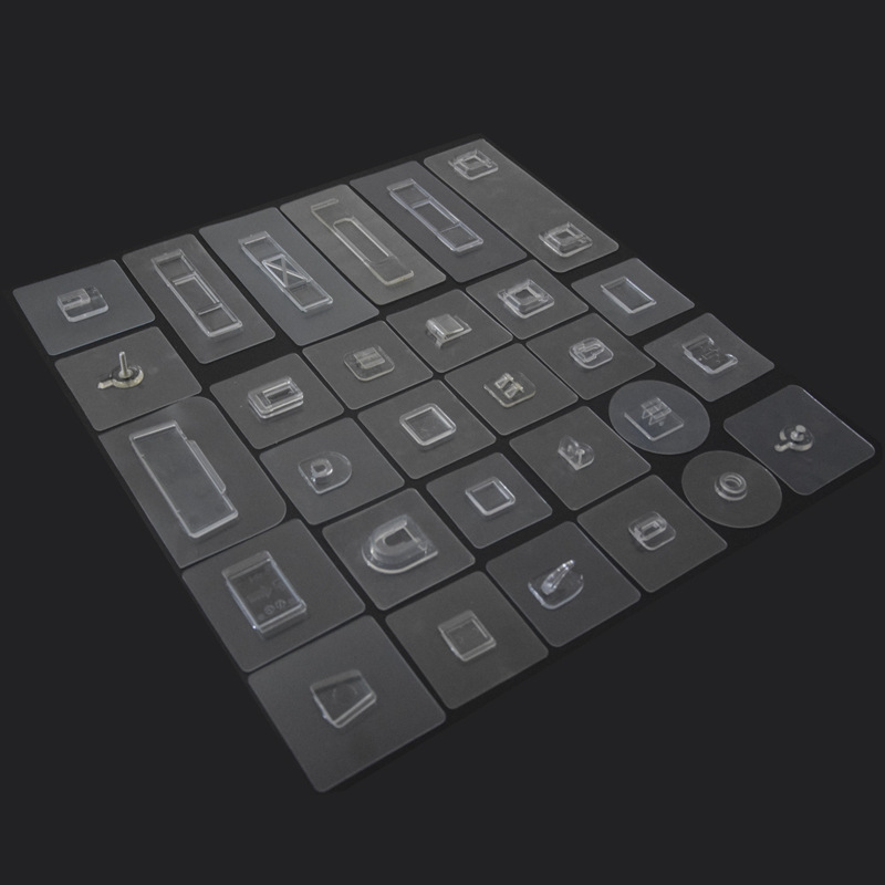 [Accesorios al por mayor] accesorios de gancho de parche pegajoso sin punzonado sin costuras hebilla de etiqueta adhesiva hebilla de gancho de cremallera adhesiva