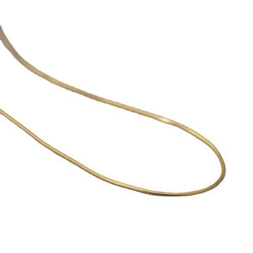 Korean-style eight-cut fine and minimalist subtle shimmering gold wire short snake chain lockets and necklaces