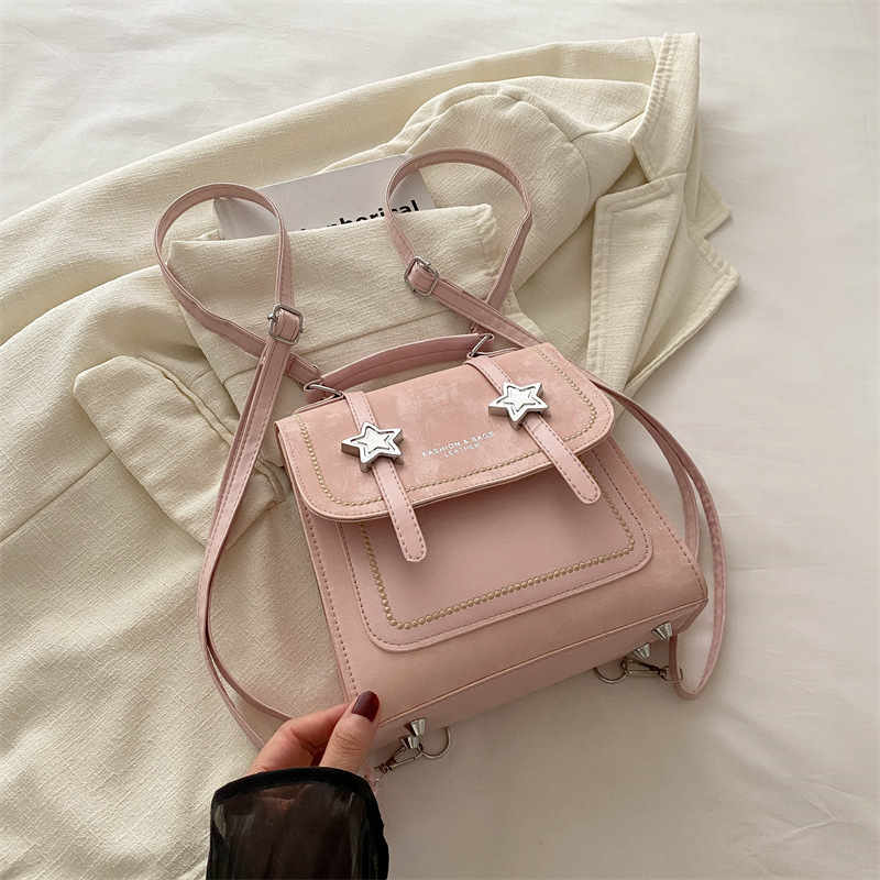 Mochila de moda casual para estudiantes universitarios, bolsos de nicho de diseño de damas, 2024 nuevo retro mochila casual