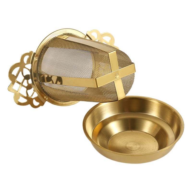 304 Filtro de té de acero inoxidable de encaje binaural Filtro de té fabricante de té de oficina Red de filtro de té