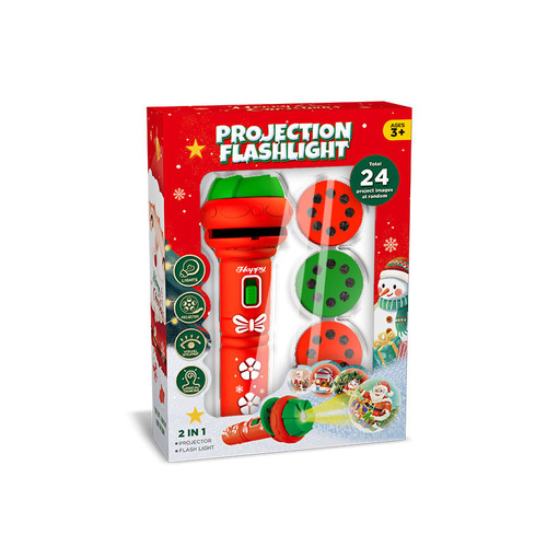 Cross-border children's early education projection flashlight baby educational toy Santa Claus luminous pattern Christmas gift