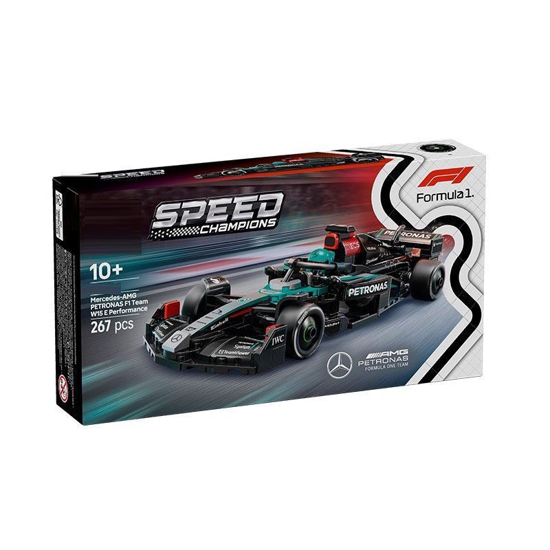 Cross-border compatible Lego Speed Series 77244 Mercedes AMG F1 W15 team building blocks toy for boys