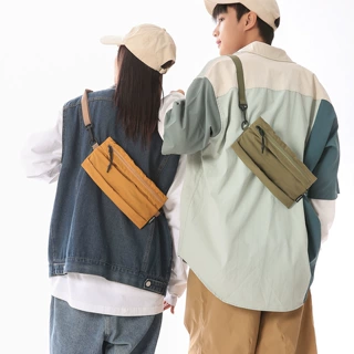 手机包时尚韩版日系尼龙轻便小包包女百搭夏季散步随身男士斜挎包