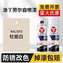 劳尔色RAL1013牡蛎白自喷漆汽车涂鸦墙面翻新改色修复油漆金属漆