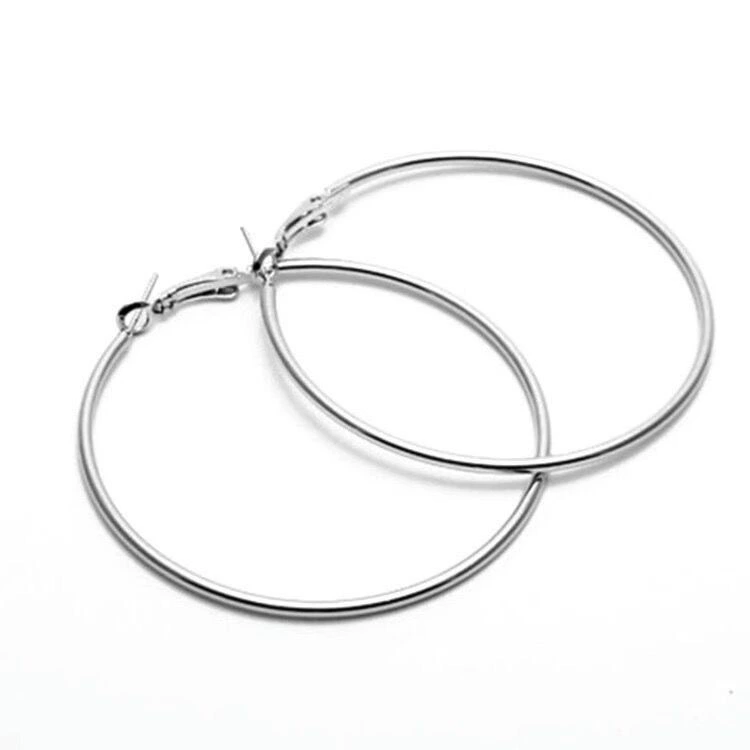 Серебряные крупные серьги, 2 карата, стиль высокого качества