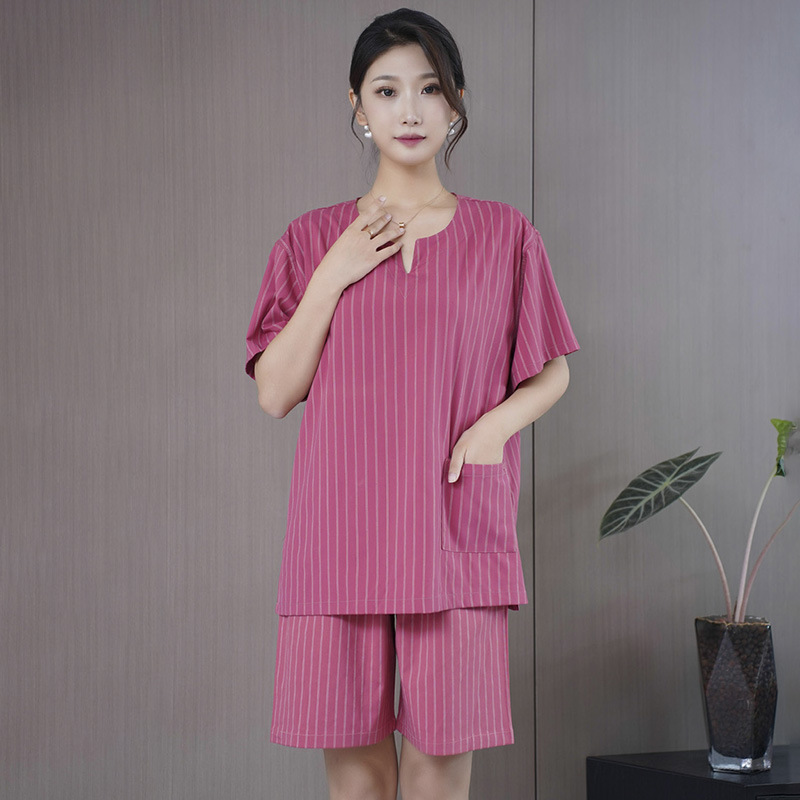 미통 스트라이프 레드 여성용