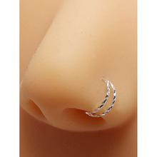 K 84600 Double layer silver earrings ˫����Ȧ�������羳