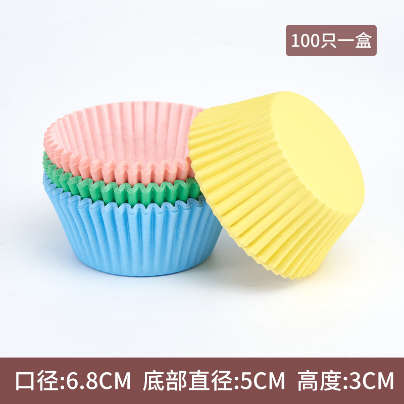 Hot sale pastel de papel a prueba de aceite 100 paquetes de postre de alto rendimiento pastel de nieve niang base de papel de horneado tazas
