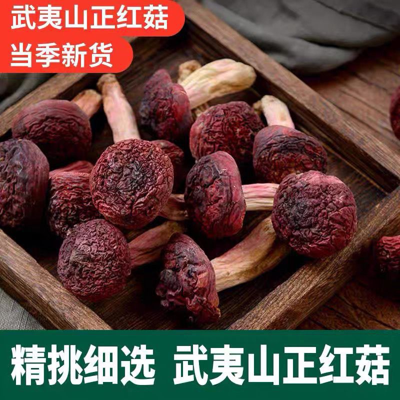 新货武夷山野生小红菇福建特产红椎菌干货红蘑菇小菇蕾