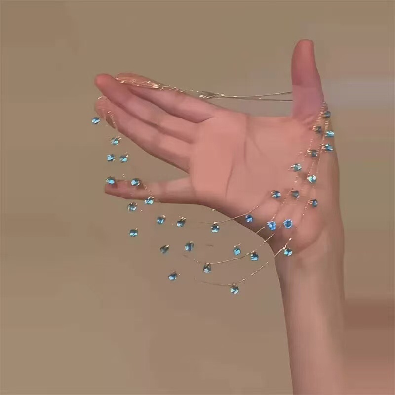「シャイニングハート」レッドラブパール二層ネックレスプリンセスライト高級ハイエンド新年鎖骨チェーン|undefined