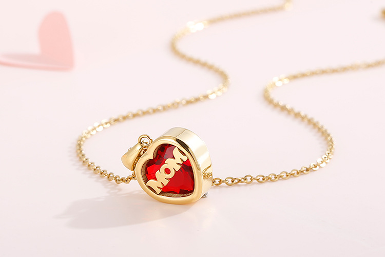 Stainless Steel Titanium Steel 18K Gold Plated Fashion Plating Heart Necklace display picture 3