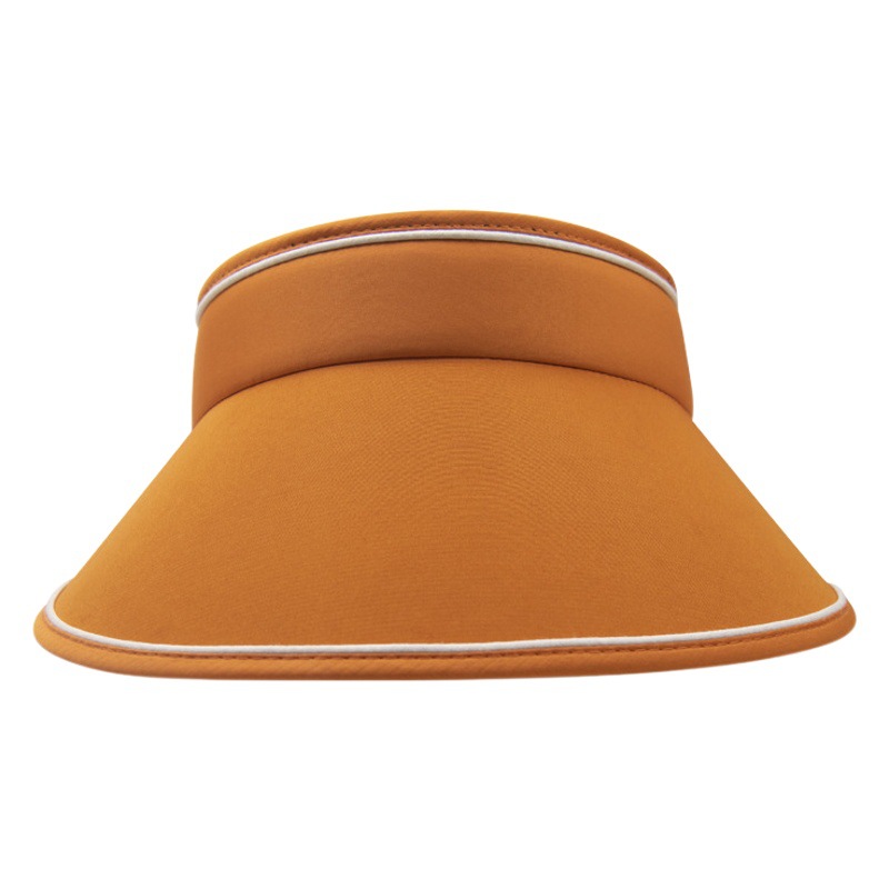 Sombrero visera de verano personalizado de seda helada, sombrero de sol moderno con ala ancha para mujer, cubre la cara, versátil para ciclismo, sombrero de protección solar image 1