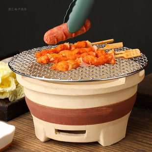 Old-Fashioned Barbecue Grill Charcoal Stove for Home Use, Hong Kong-Style Hot Pot, Side Burner, Clay Stove, Commercial Large Clay Stove for Tea Brewing