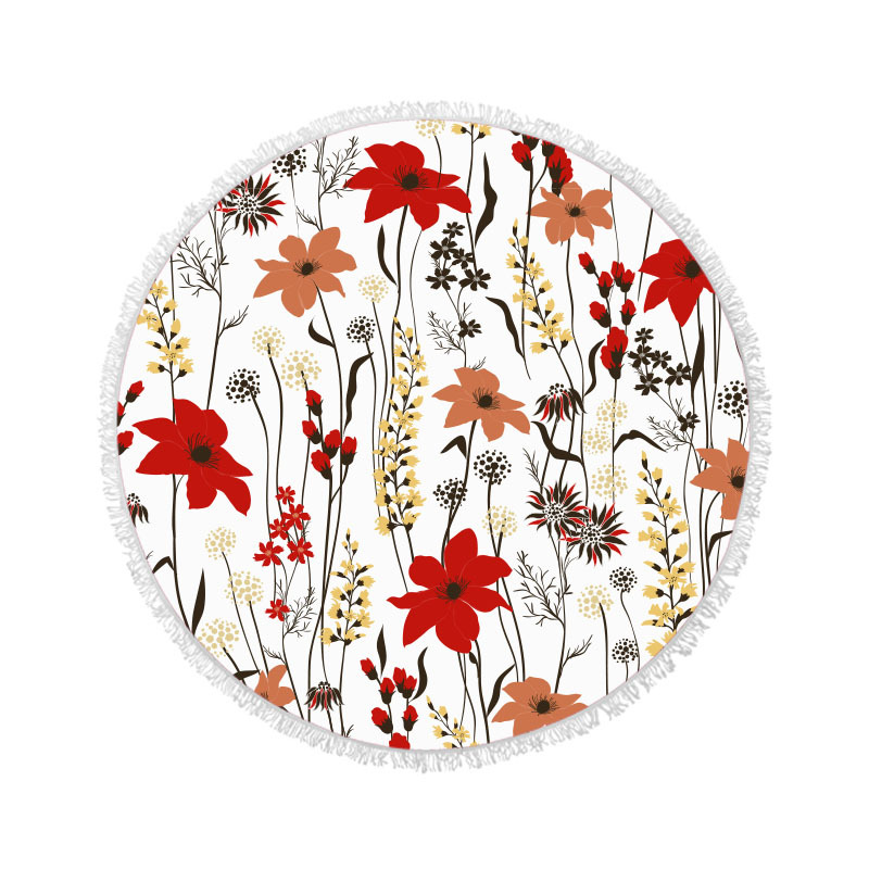 Flamingo microfibra de playa redonda Toalla de baño poliéster algodón impresión Toalla de playa absorbente Toalla de baño lote