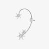 Ear clips, advanced universal earrings, with snowflakes, no pierced ears, high-quality style, simple and elegant design