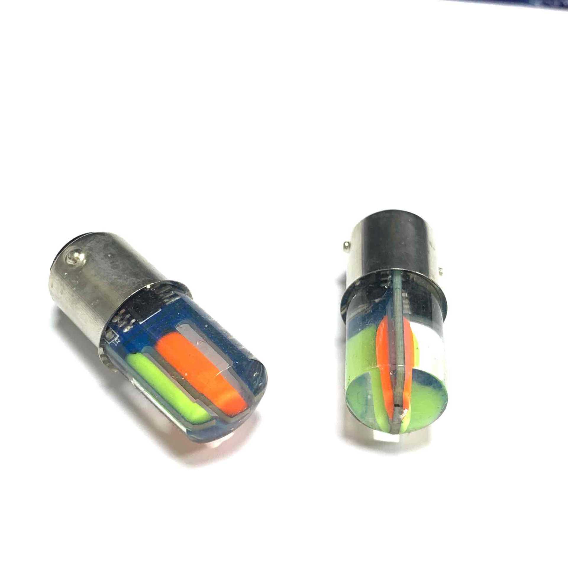 1157 Cob Colorful Breathing Flash Brake Light Universal Bulb for Motorcycles and Cars