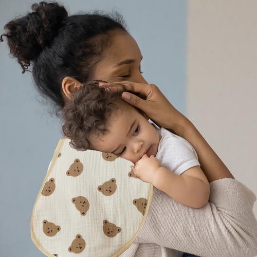 Baby burp napkin Class A cotton anti-vomiting napkin Korean style gauze bib baby soft saliva napkin bib live broadcast