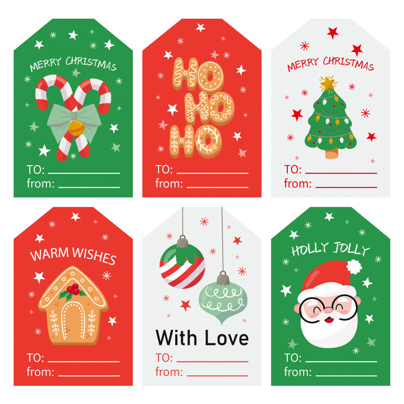 長方形はクリスマスの装飾の長い贈り物を貼ります。|undefined