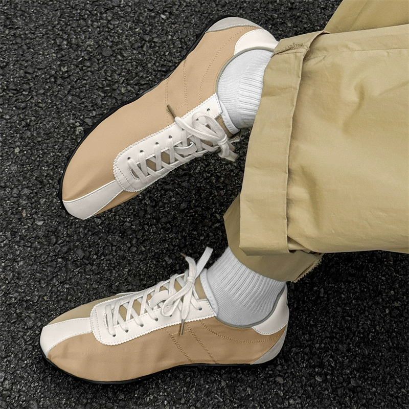 Новые нишевые моральные тренировочные туфли с цветными блоками, парусиновая обувь, модная универсальная легкая повседневная спортивная обувь на плоской подошве 25385-J