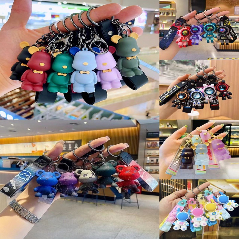 Moda nórdica corbata oso tendencia violenta personalidad llave oso bolsos accesorios accesorios pequeños regalos creativos