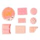 Pink girl heart simulation resin biscuits chocolate patch cream phone shell accessories diy jewelry material