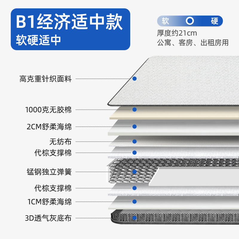 B1 경제적인 객실 모델 [두께 21cm]