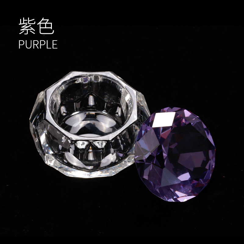 Venta caliente transfronteriza de gama alta taza de cristal grande arte de uñas Fondo puntiagudo cubierta de diamante cristal color diamante mano modelo de pantalla