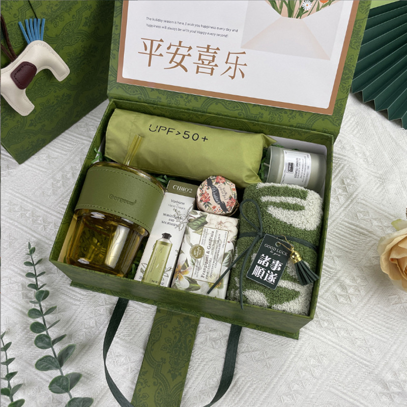 Vaso de agua, paraguas, ventilador, caja de regalo, regalo empresarial, set de recuerdos, artículos prácticos pequeños para clientes, exquisito y ligero lujo