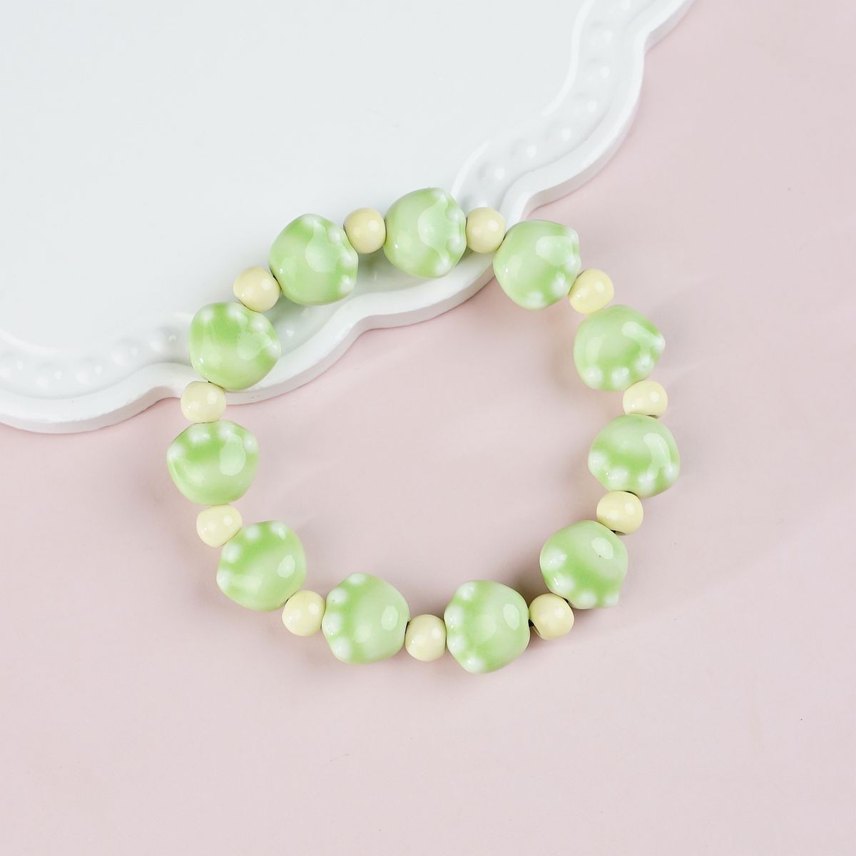 Jingdezhen pulsera de cerámica de verano mujer alta sensación galletas serie de gatos nicho diseño universal pulsera alta sensación