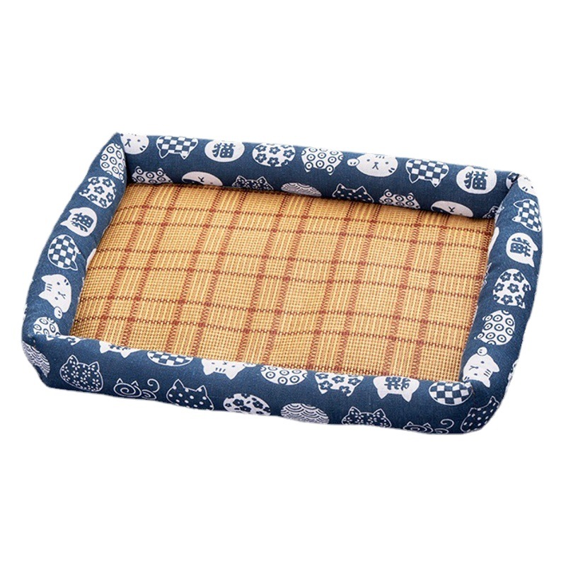Estera para dormir de verano perrera gato nido verano perro perrera suministros para mascotas peluche pequeño perro cama estera cuatro estaciones universal