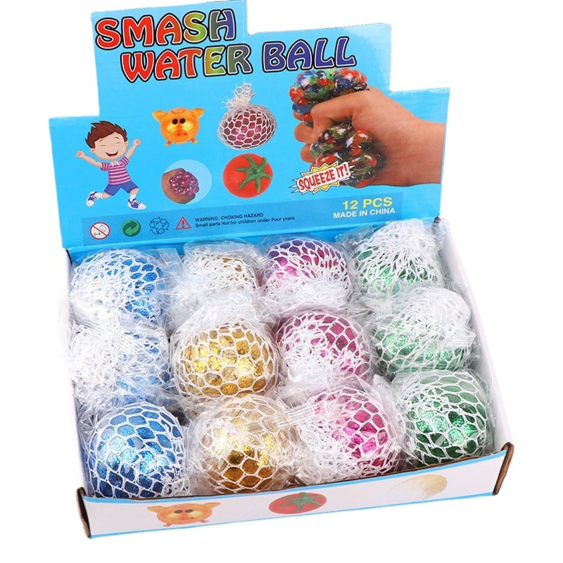 Вентилирование Золотой Порошок Игрушки Хитрые Вентинг Маленькие Игрушки Популярные Виноградный Мяч Замешивание Музыка Декомпрессионные Расточные Декомпрессионные Вентилирование