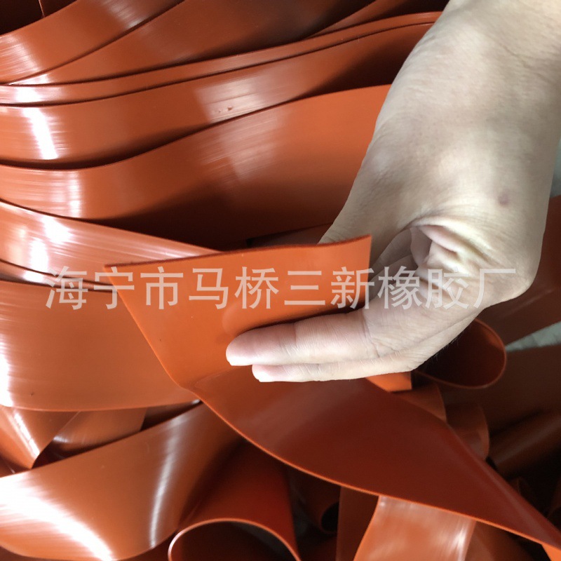 扁条耐高温胶条密封条防撞防水防滑硅胶矩形铁红色方条 硅胶方条