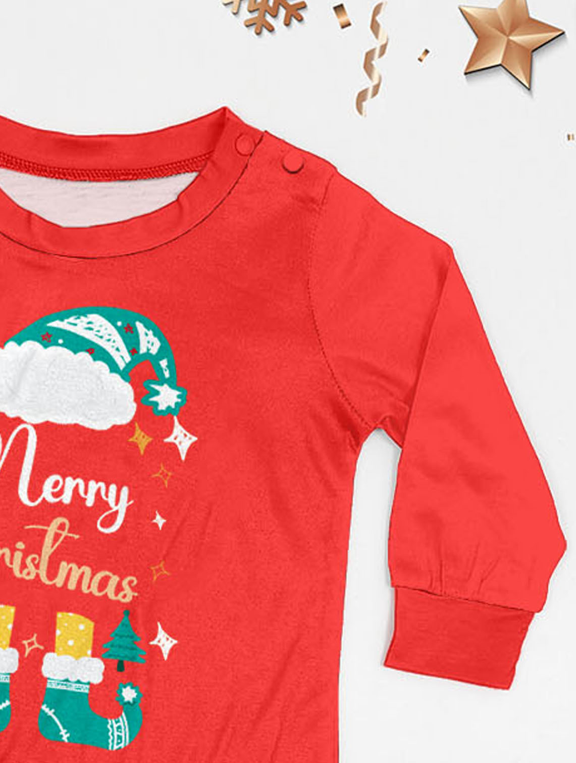 Kerstmis Santa Crutch Letter Kerstmis Familie pak bedrukte homewear pyjama_voghion.com