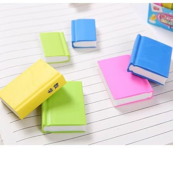 Borrador de libro de doble hoja Libro de texto creativo borrador estudiante lindo borrador de color de dibujos animados regalo de premio para niños