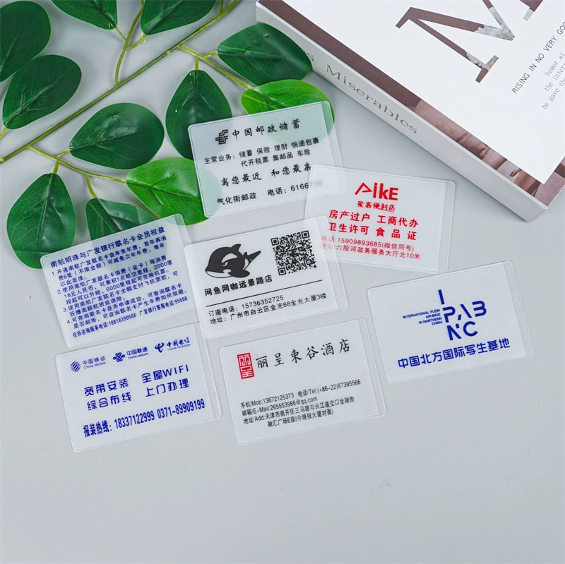 Держатель для банковских карт из матового ПВХ с текстурой ткани, прозрачный держатель для удостоверений личности, оптовая продажа держателей для карт с печатью из ПВХ