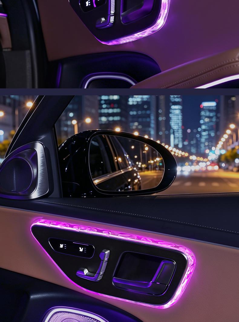 Mercedes-Benz door ambient light crystal frame E-class crystal reading light frame C260L/GLC/S-class EQS EQE AMG